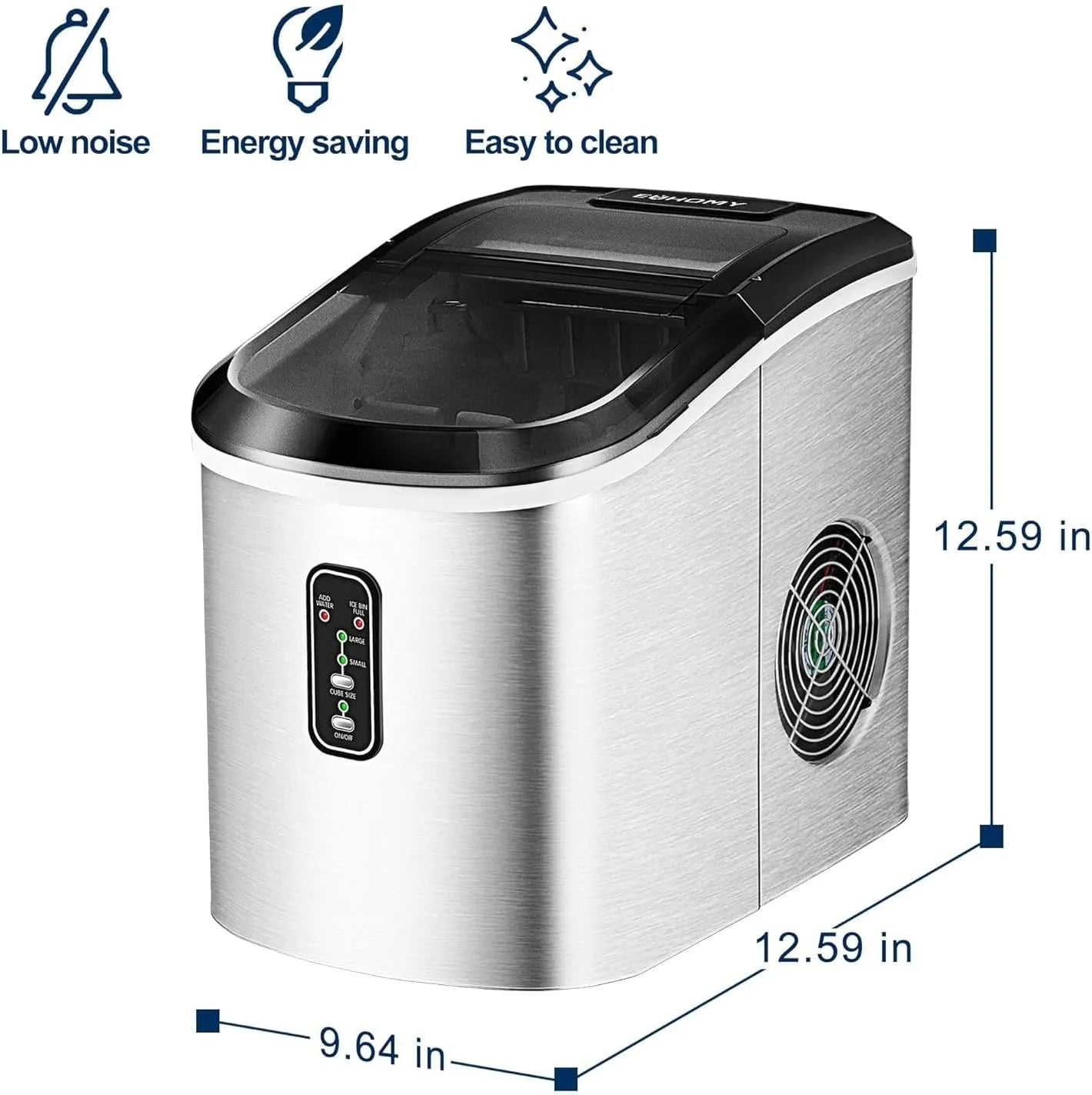 ☀️Summer Clearance Blowout! Just $39.99 🧊Auto-Cleaning 10'' Nugget Ice Countertop Ice Maker